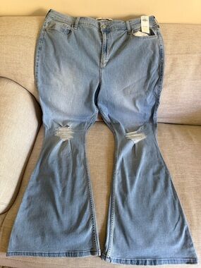 Hollister Light Blue Distressed Flare Jeans - Women's